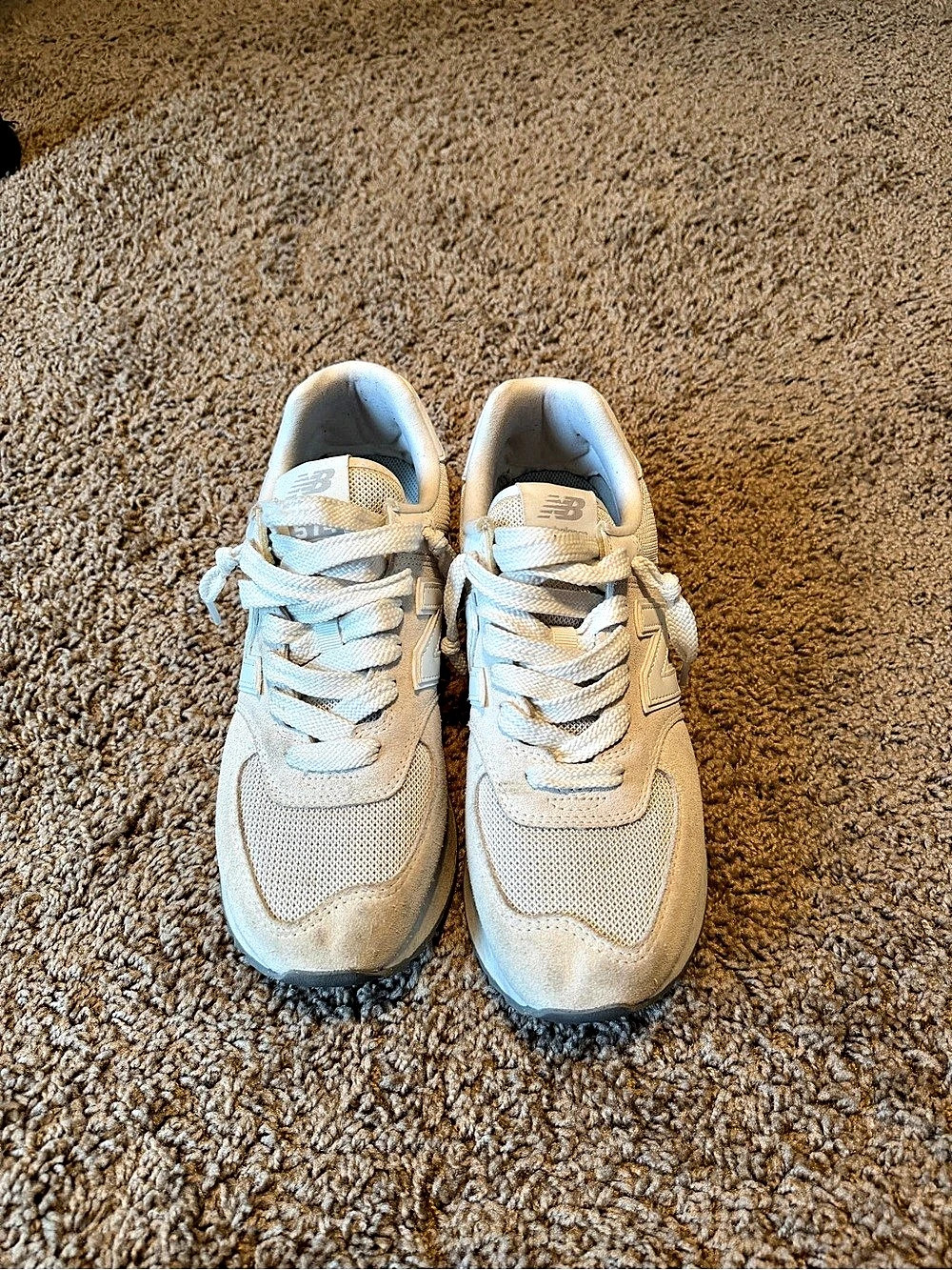 New Balance 574 Platform Women's Sneakers in White & Gray